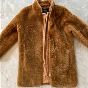 J crew brown teddy bear coat